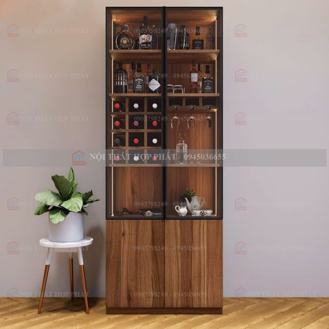 Tủ Rượu Trang Trí Gỗ Đẹp TRG002